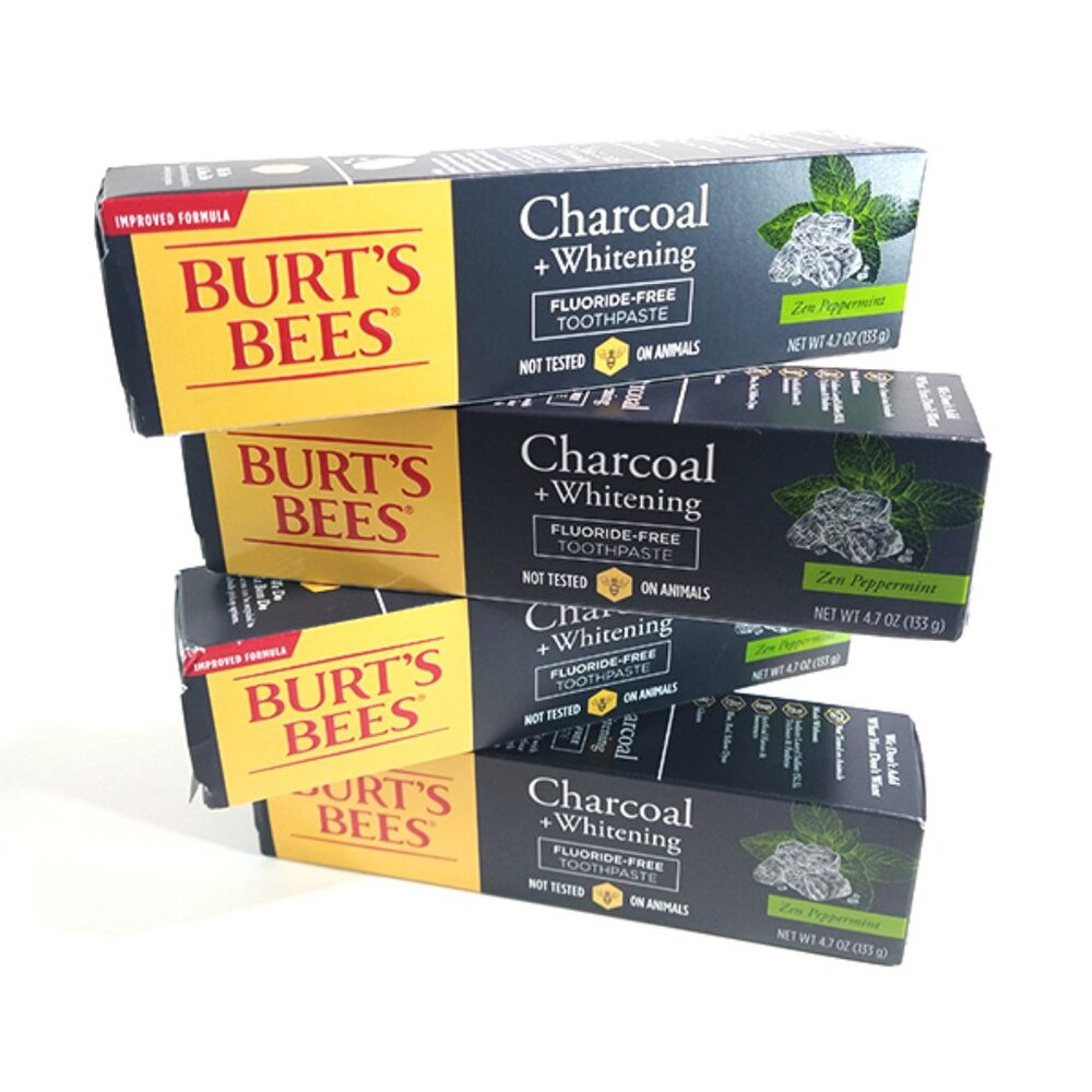 4 Burt's Bees Purely White Zen Peppermint Toothpaste Fluoride Free 4.7 Oz Dental